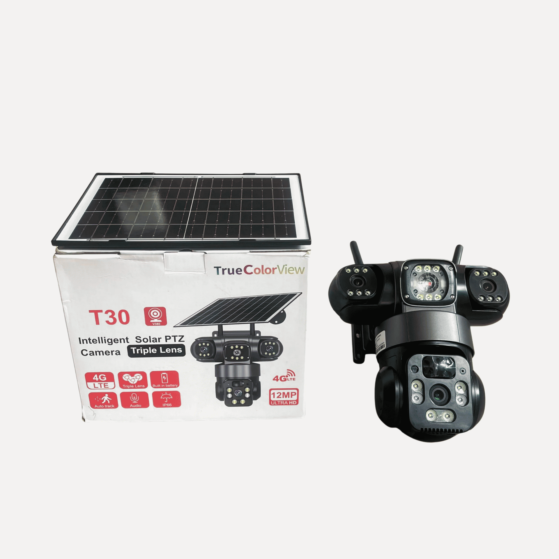 12mp 4g T30 True Triple Lens Solar Ptz Big Outdoor Camera With Auto Tracking (v380 App) (1)