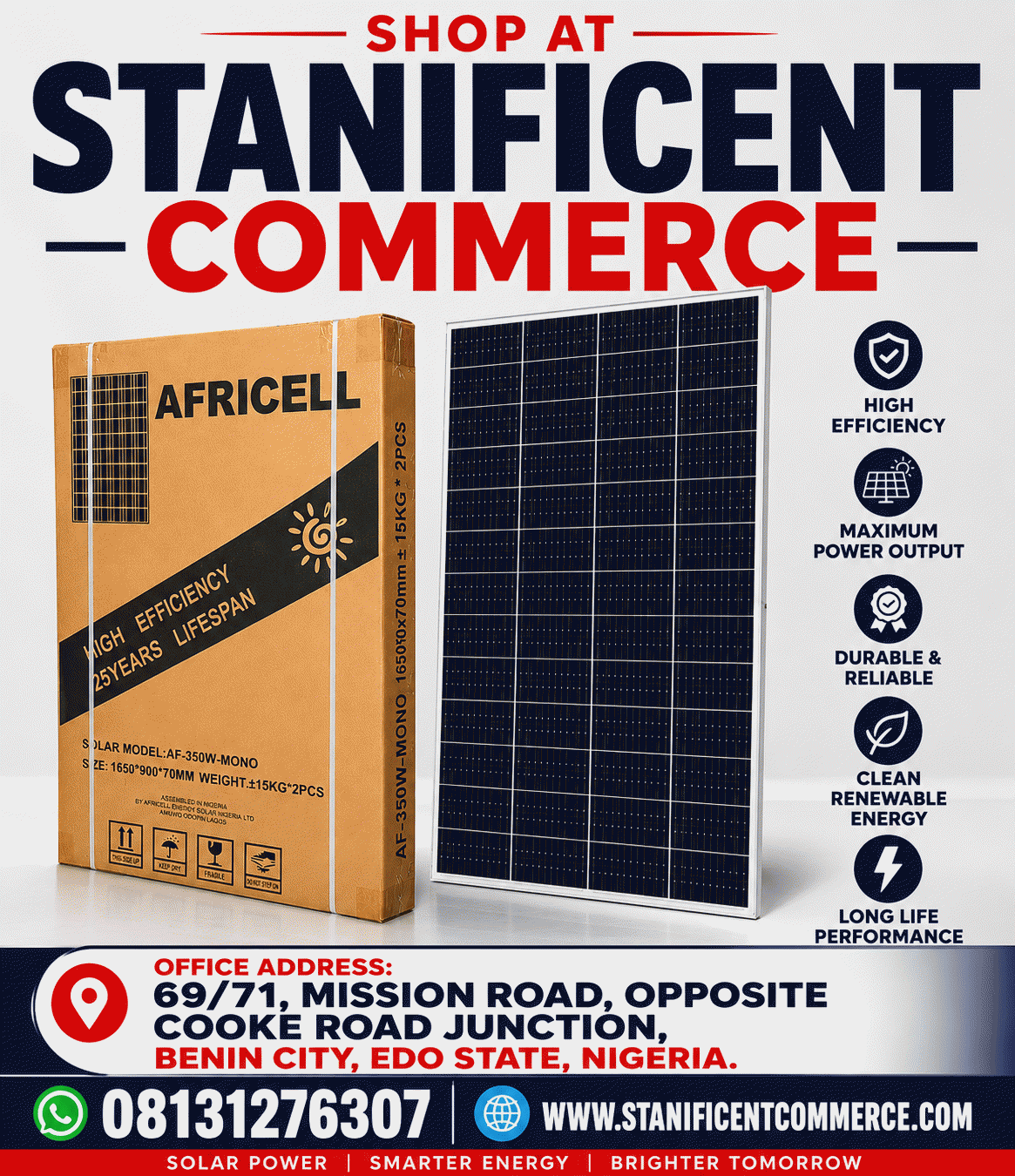Africell 350watts Mono Solar Panel (1)