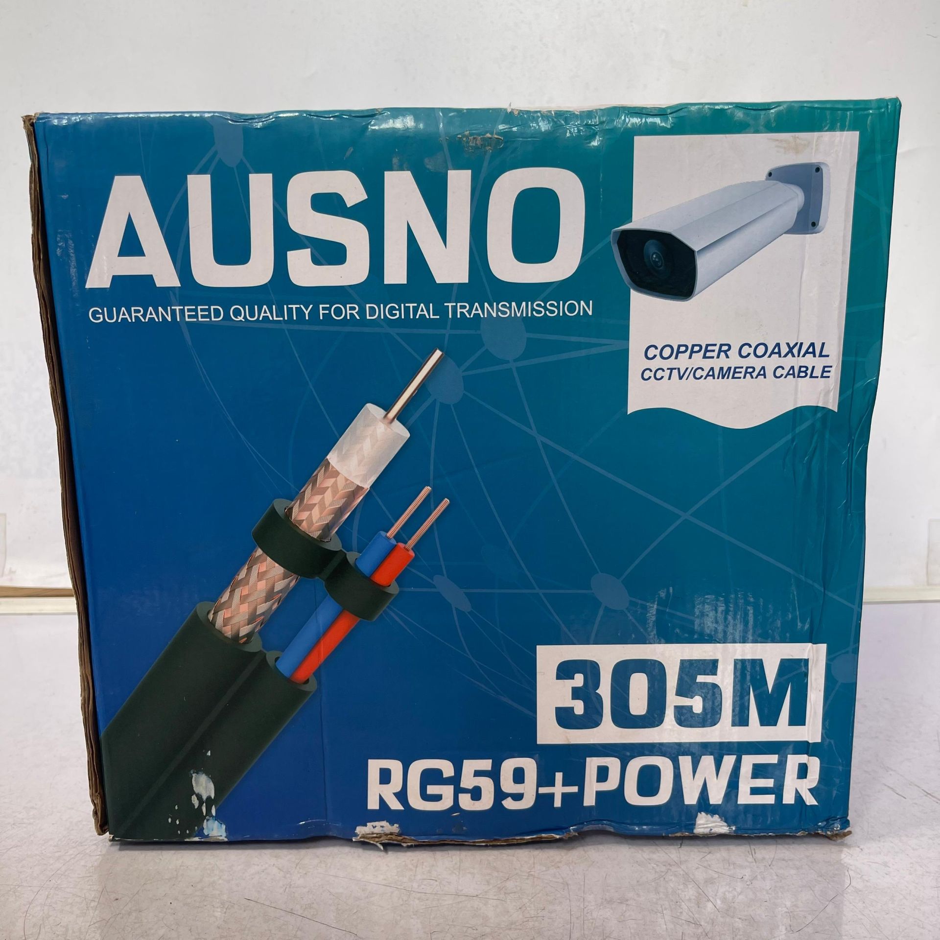 Ausno 305meters RG59 Cable With Power