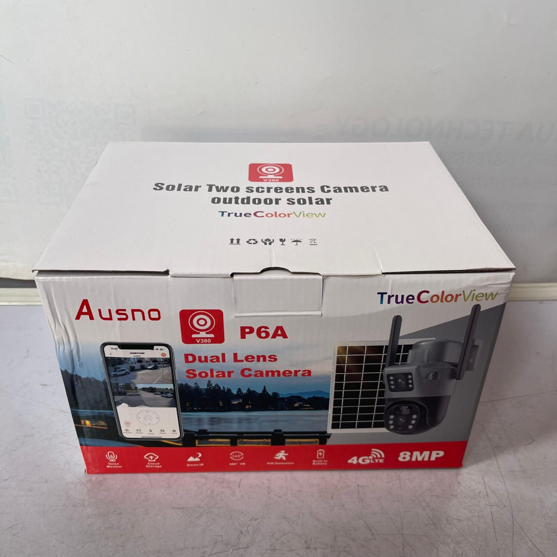 Ausno 8mp 4g Dual Lens Solar Ptz Big Outdoor Camera With Auto Tracking (v380 App) (1)