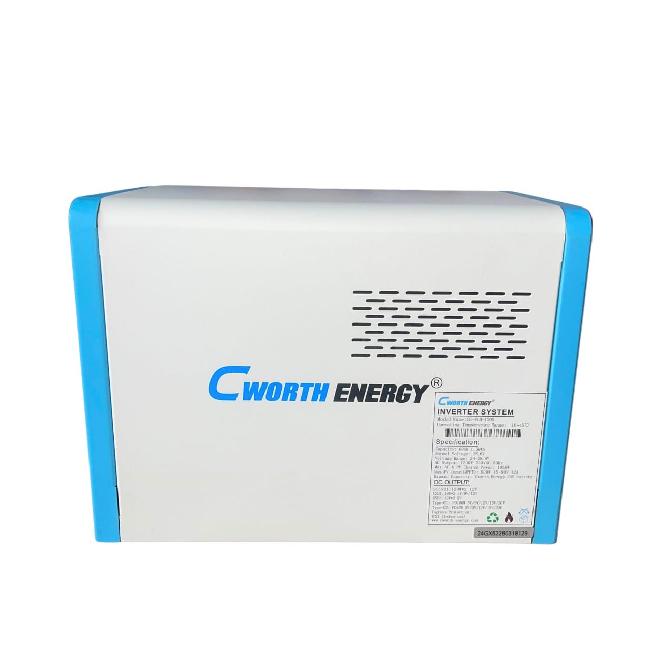 Cworth Energy 1200watts Portable Solar Generator – 60ah 1.5kwh Battery Capacity (ce Plb1200) (7)