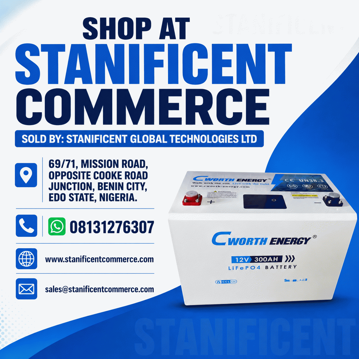 Cworth Energy 12v300ah3.84kwh Lithium Battery (1)