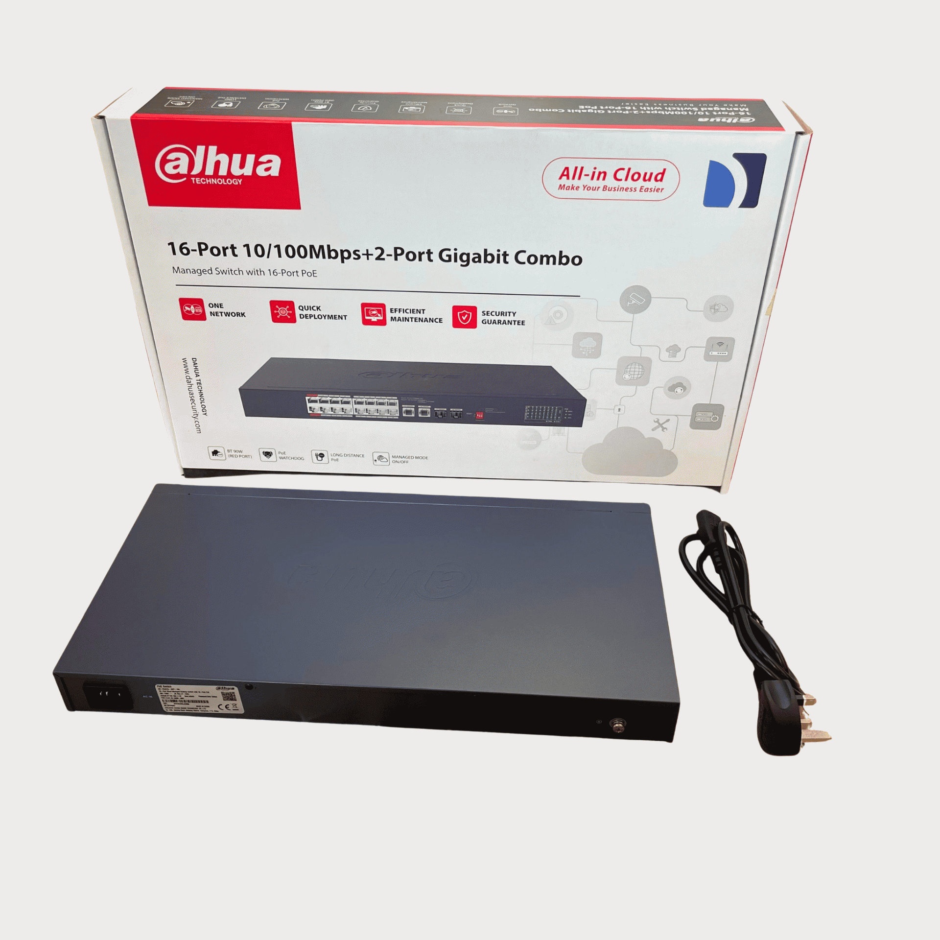 Dahua 16port Poe Managed Gigabit Switch