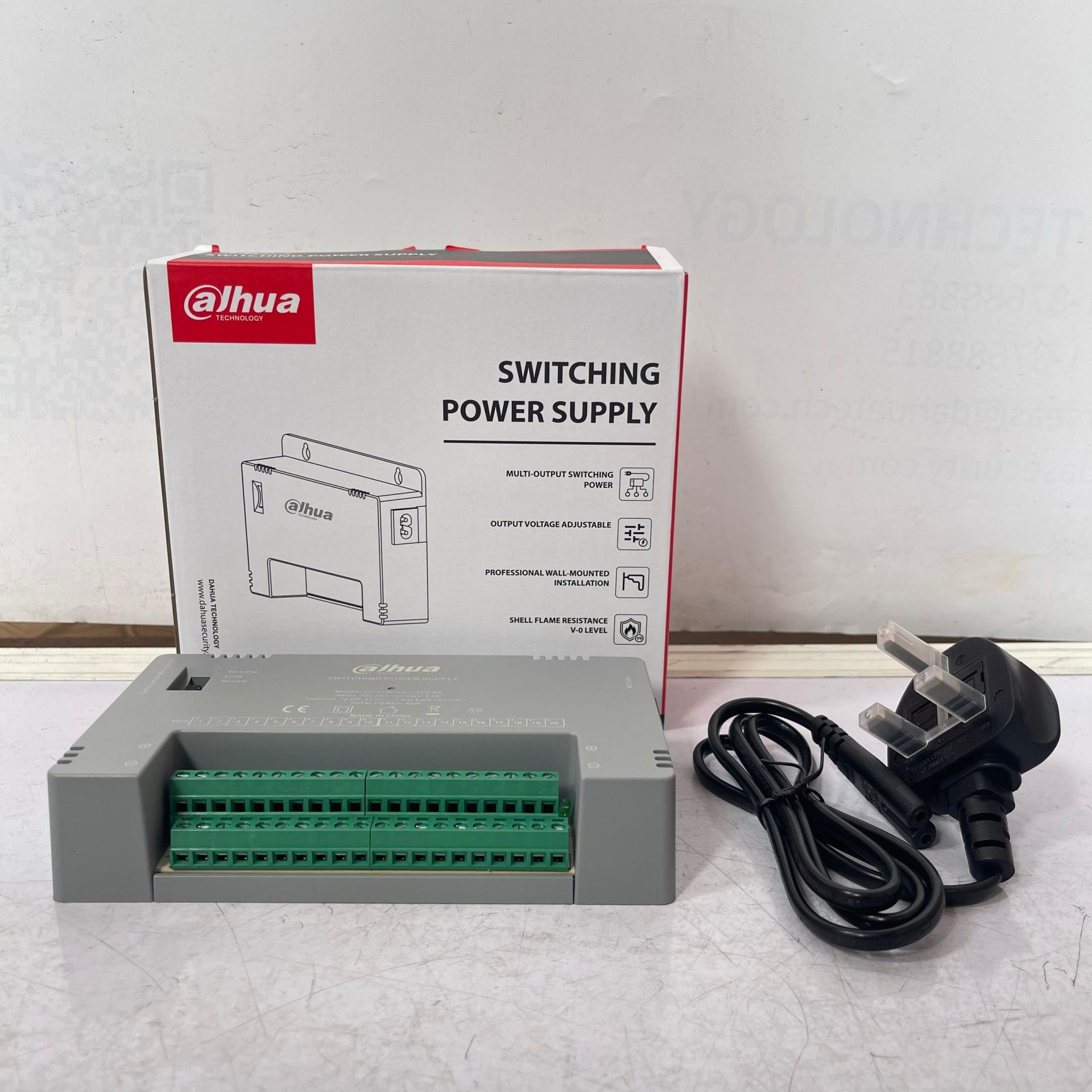 Dahua 20Way Power Supply Box With Power Cord (DH-PFM344D-20CH-BS)