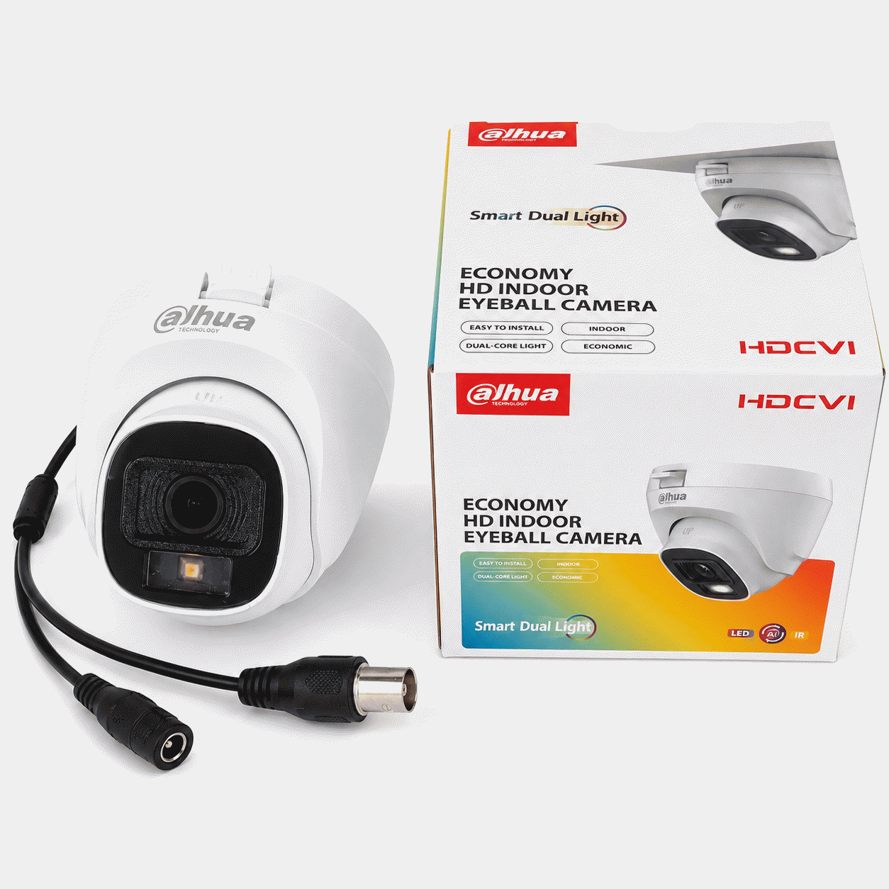 Dahua 2mp 1080p Indoor Economy Smart Dual Light Non-Audio Camera (DH-HAC-T5E20P-IL-0280B)