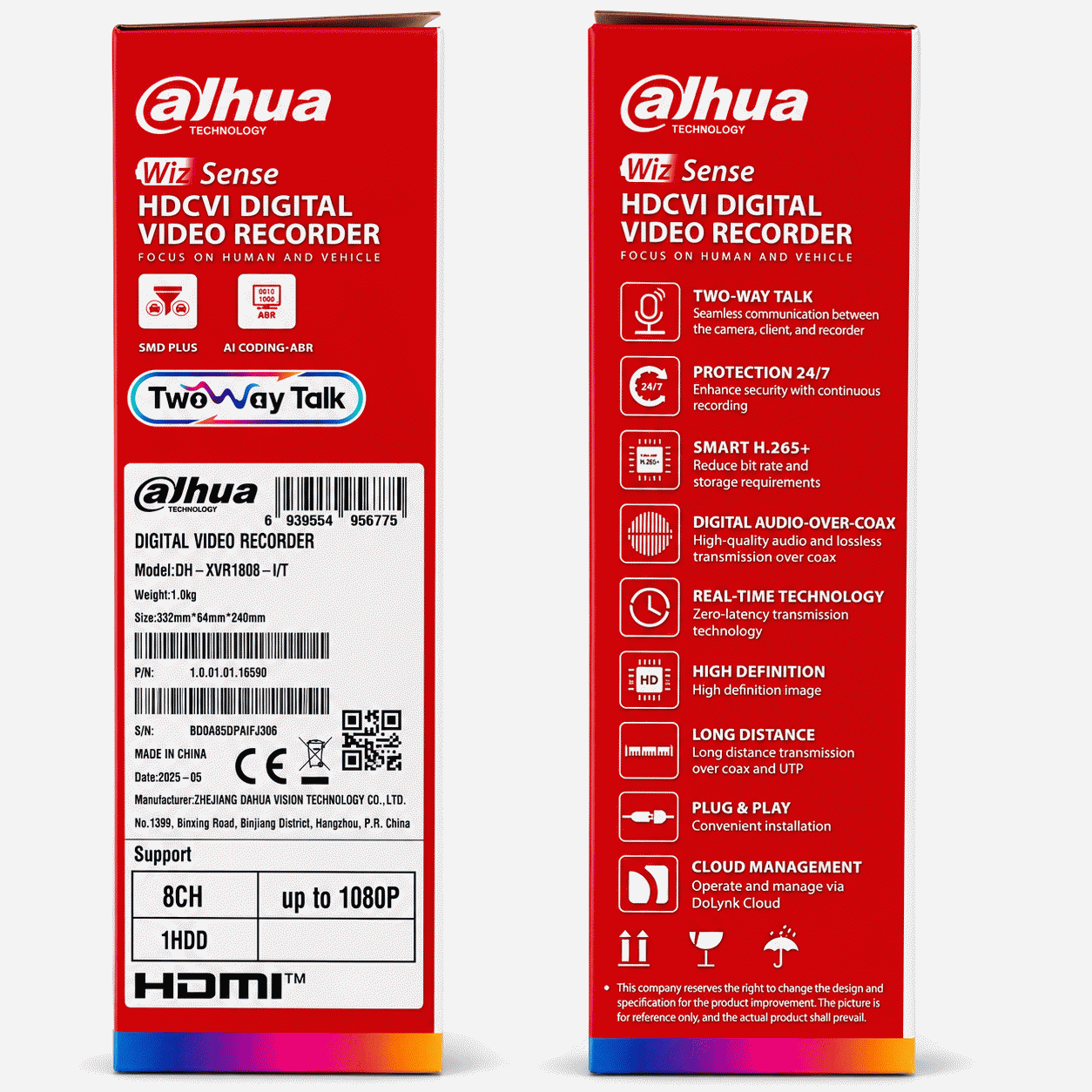 Dahua 2mp 8ch Two Way Audio Dvr