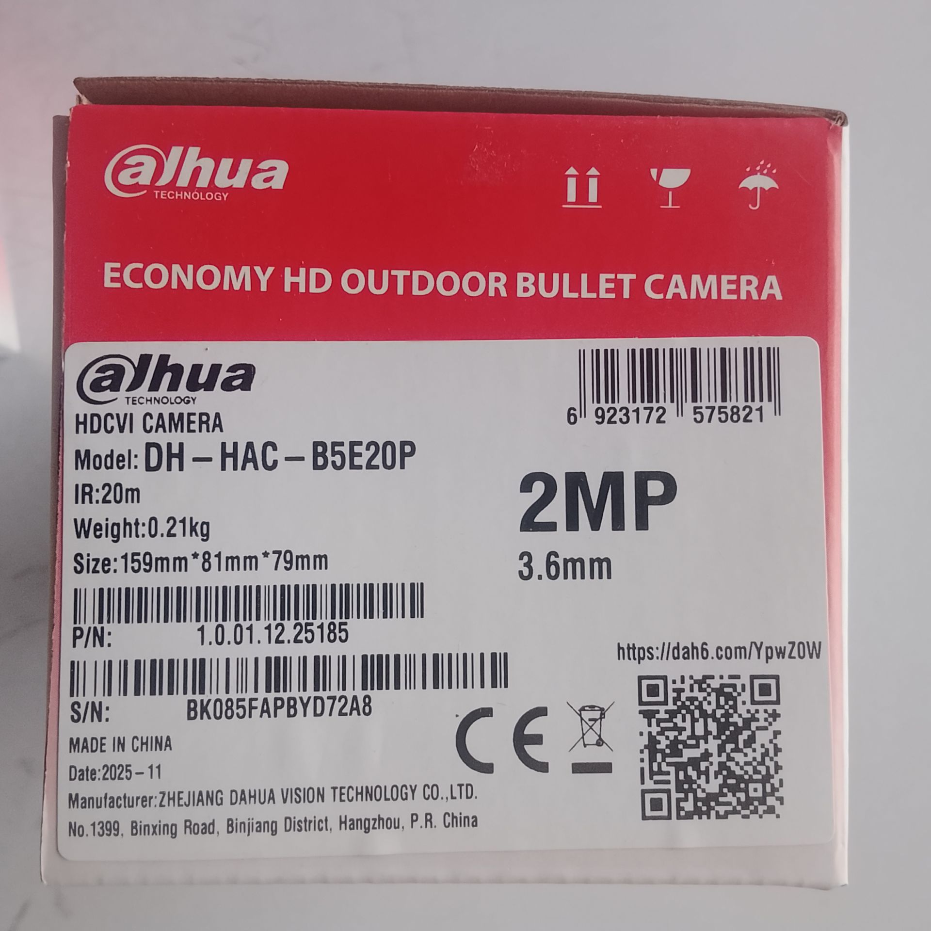 Dahua 2mp Outdoor Infrared Non Audio Camera