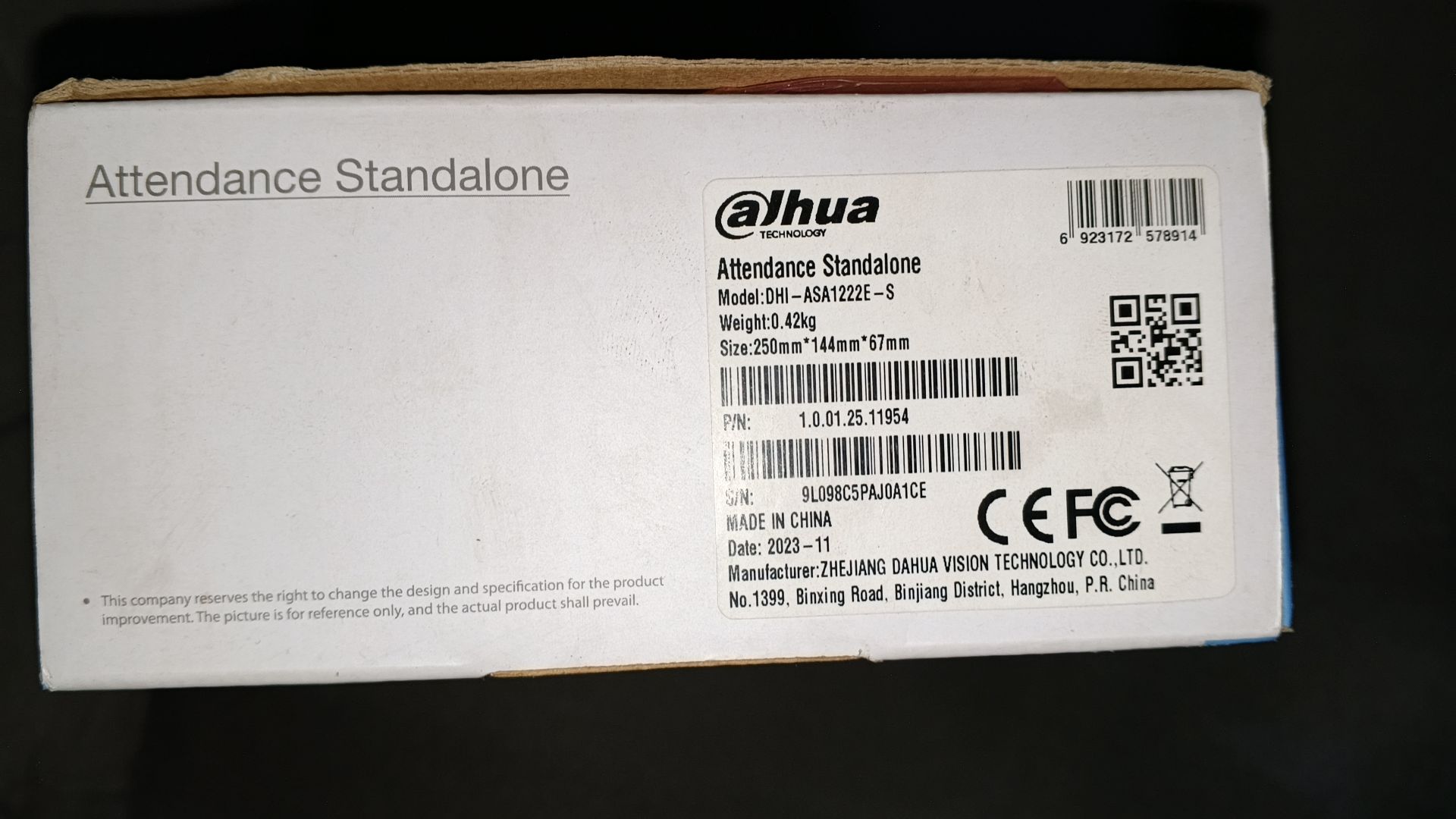 Dahua Fingerprint Attendance Machine