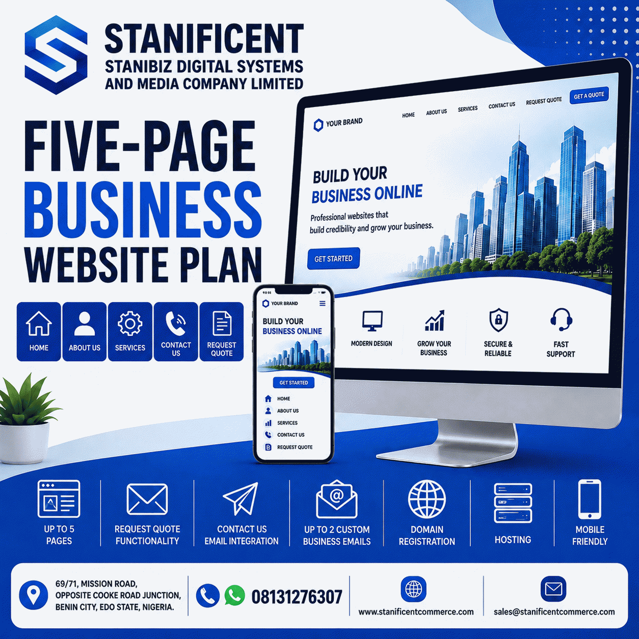 Five-Page Business Website Plan: A Professional Website Solution for Growing Businesses and Organizations