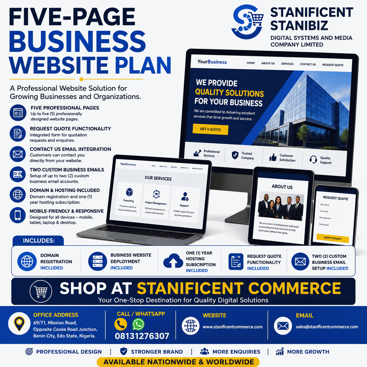 Five-Page Business Website Plan: A Professional Website Solution for Growing Businesses and Organizations