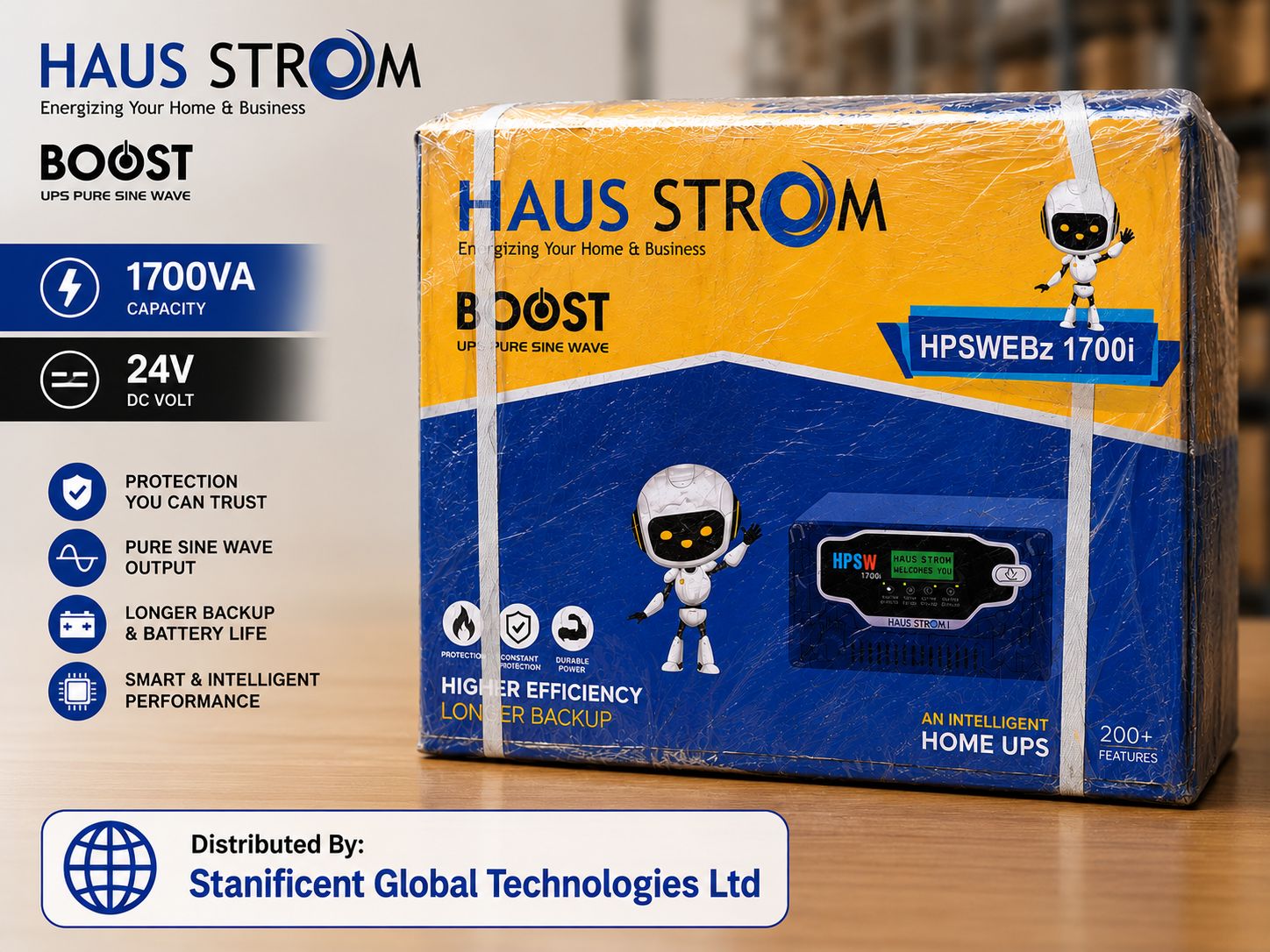 Haustrom 1.7kva1700va24v Inverter
