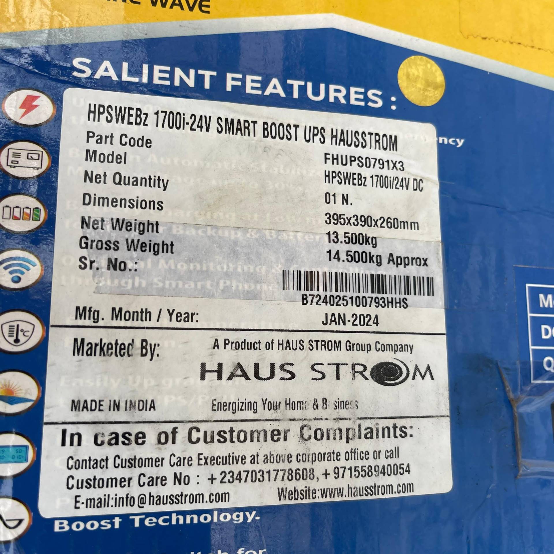 Haustrom 1.7kva1700va24v Non Hybrid Inverter (2)