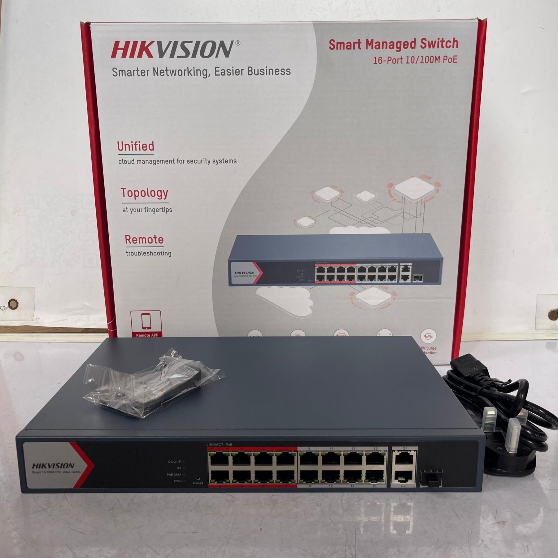 Hikvision 16Port Smart Managed POE Switch (DS-3E1318P-EI/M)