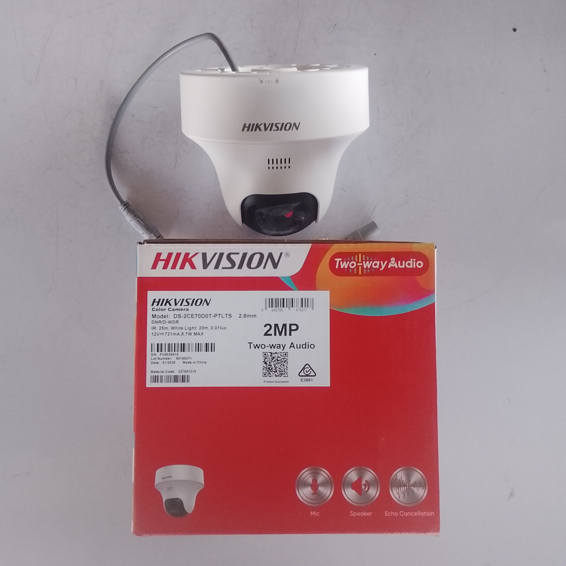 Hikvision 2mp 1080p Indoor Turbo Hd Two Way Audio Pt Camera