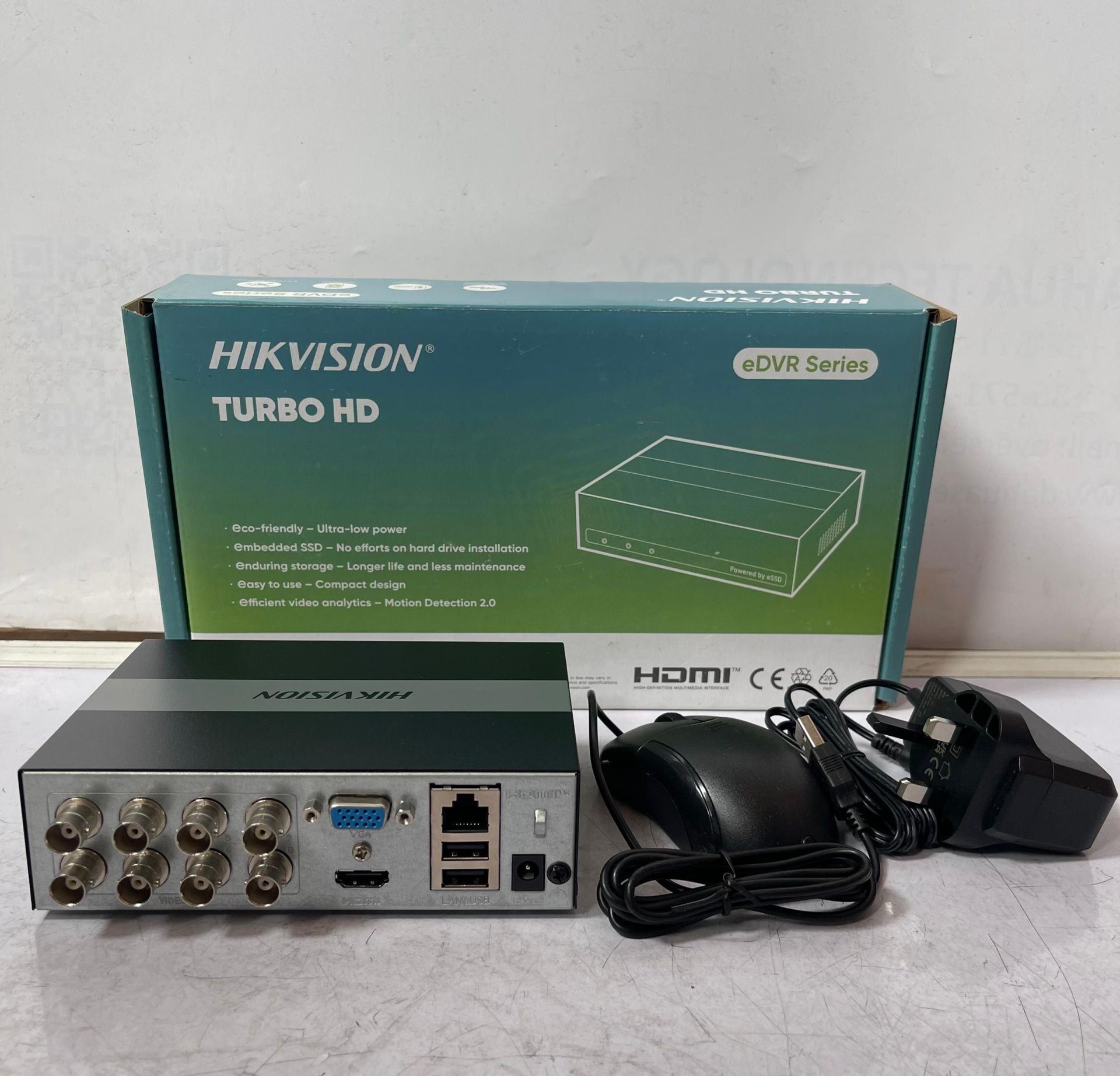 Hikvision 2MP 8CH Audio E-DVR (With Inbuilt 480GB SSD) (DS-E08HGHI-B)