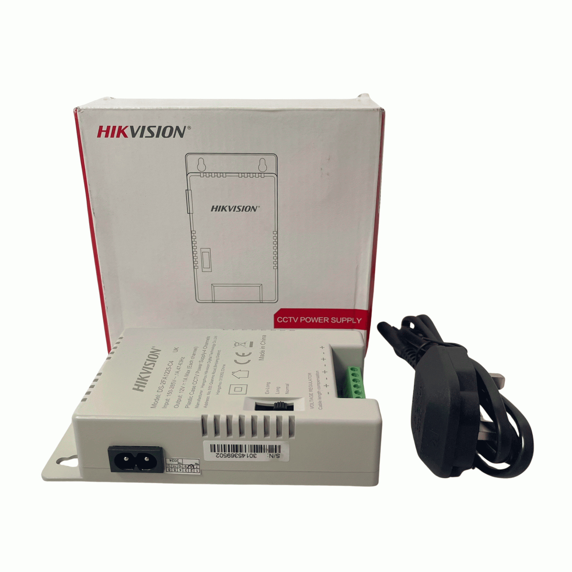 Hikvision 4Way Power Supply Box With Power Cord (DS-2FA1225-C4)