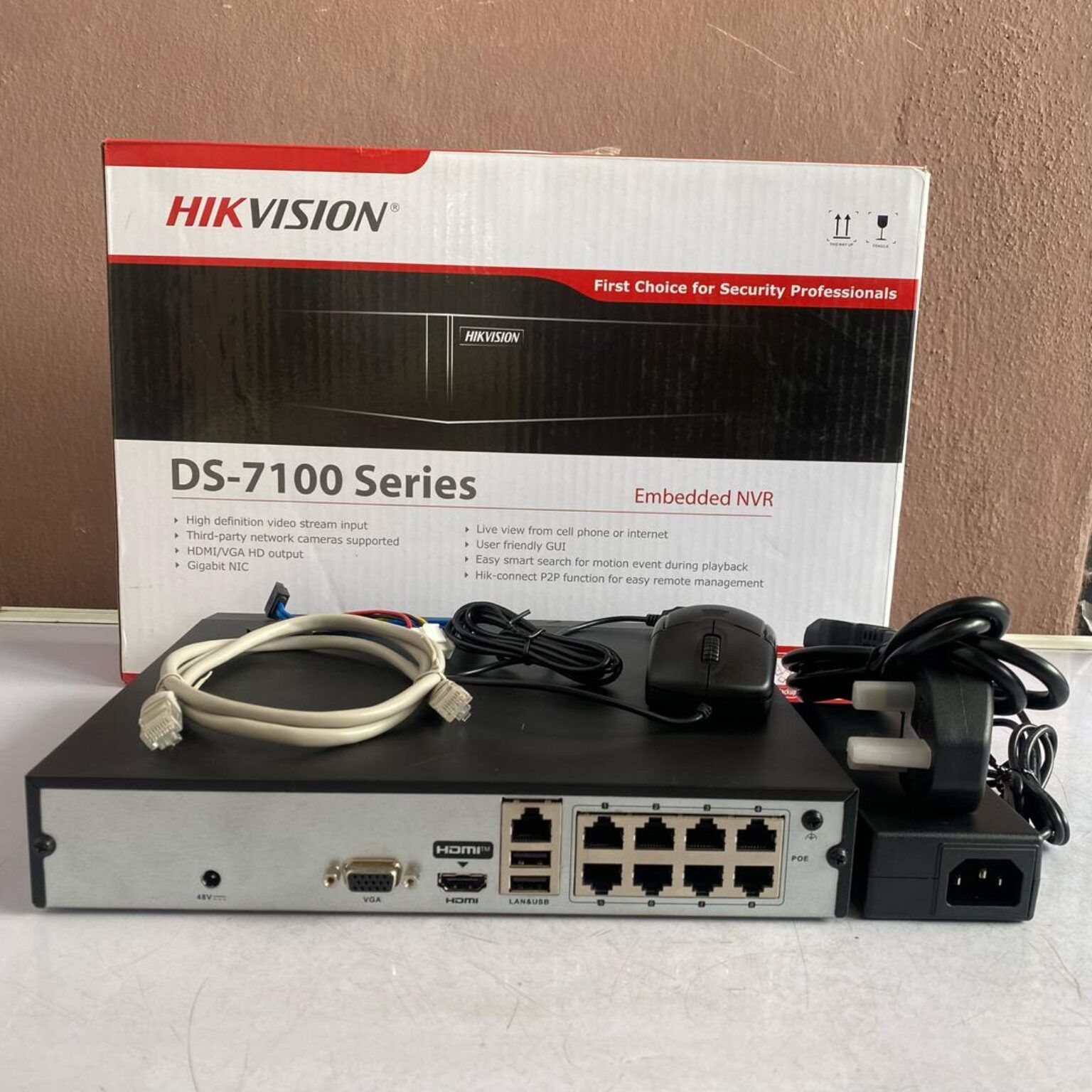 Hikvision 8CH Audio NVR (With POE) (DS-7108NI-Q1/8P/M)