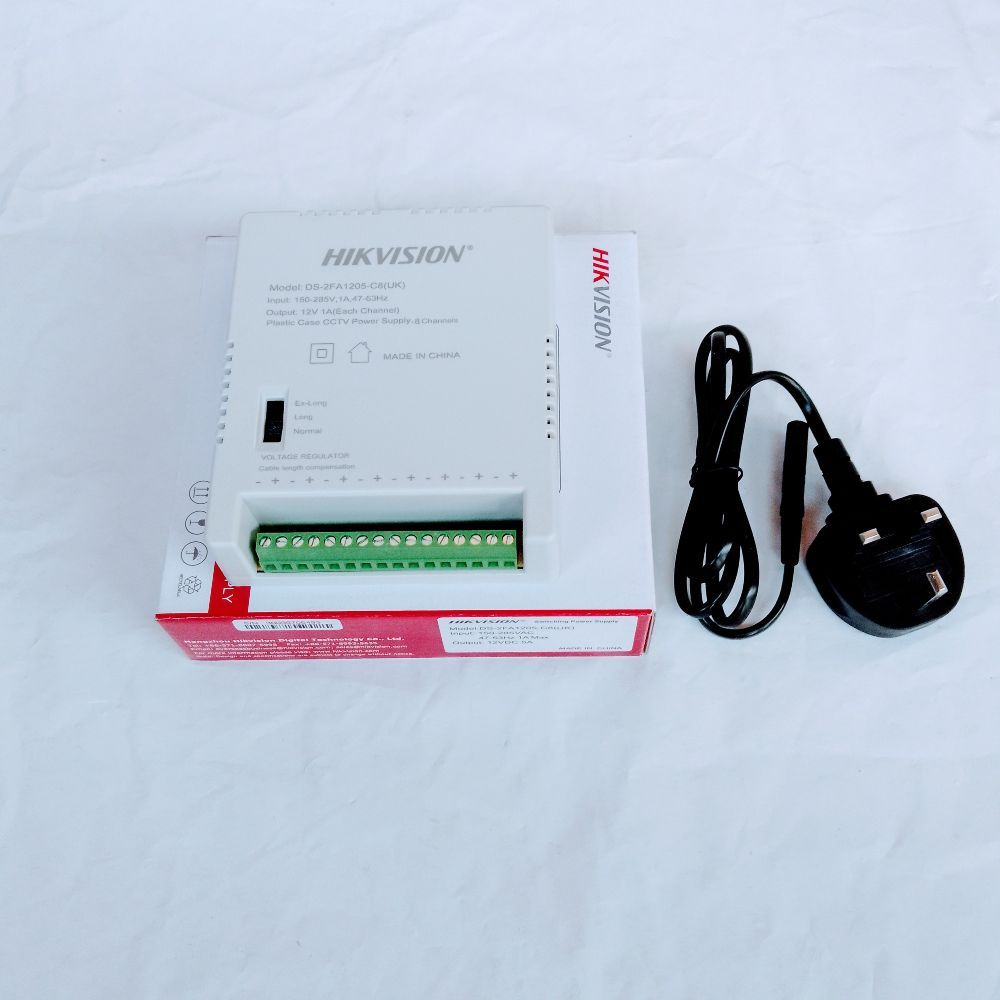 Hikvision 8Way Power Supply Box With Power Cord (DS-2FA1205-C8)
