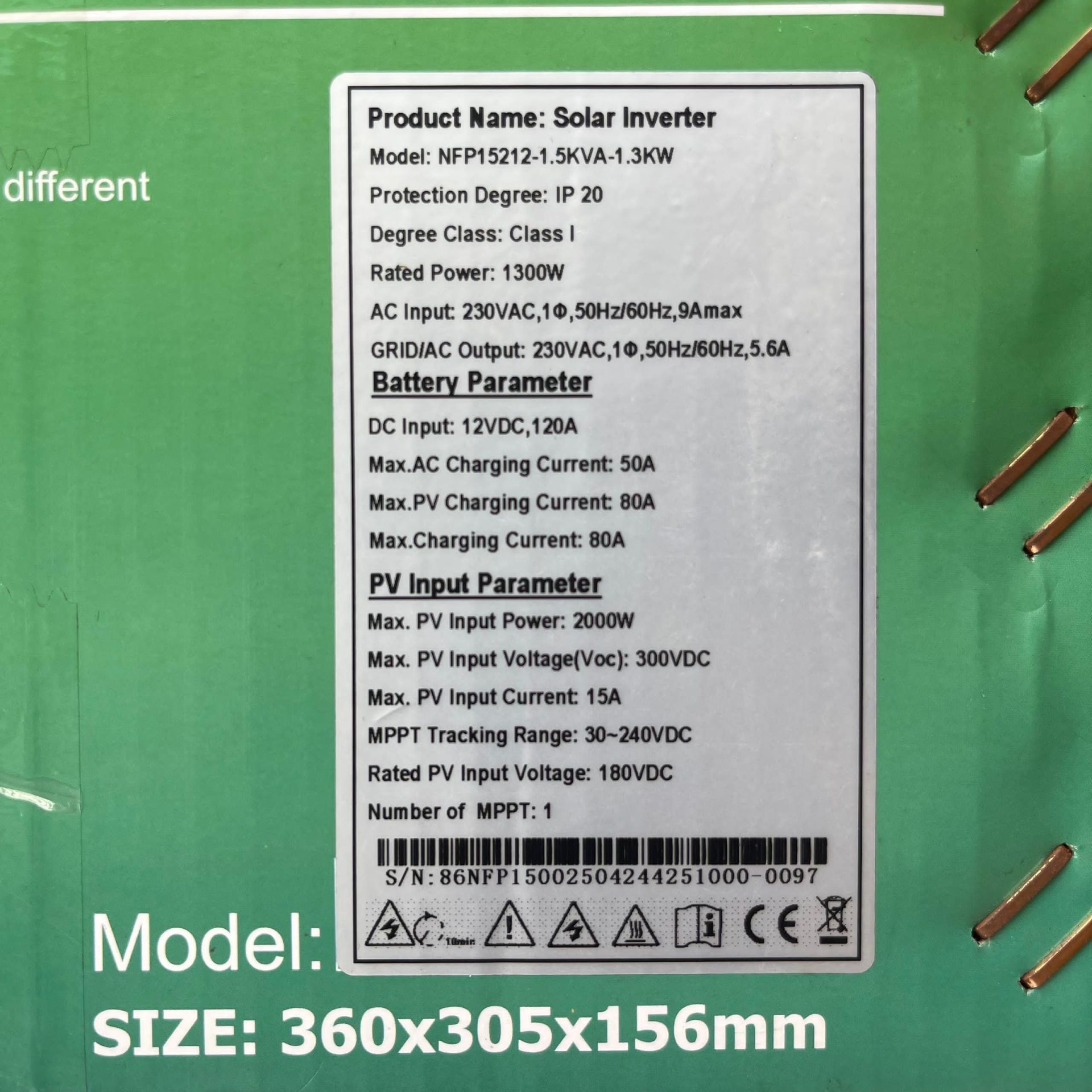 Kartel 1.5kva1.3kwh12v Hybrid Inverter