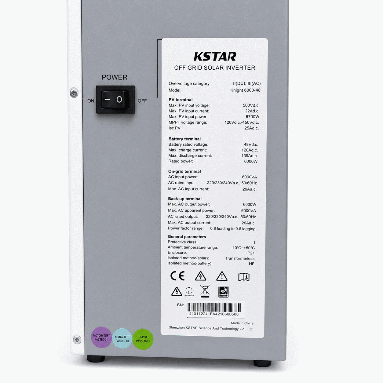 Kstar 6kva48v Hybrid Inverter (8)