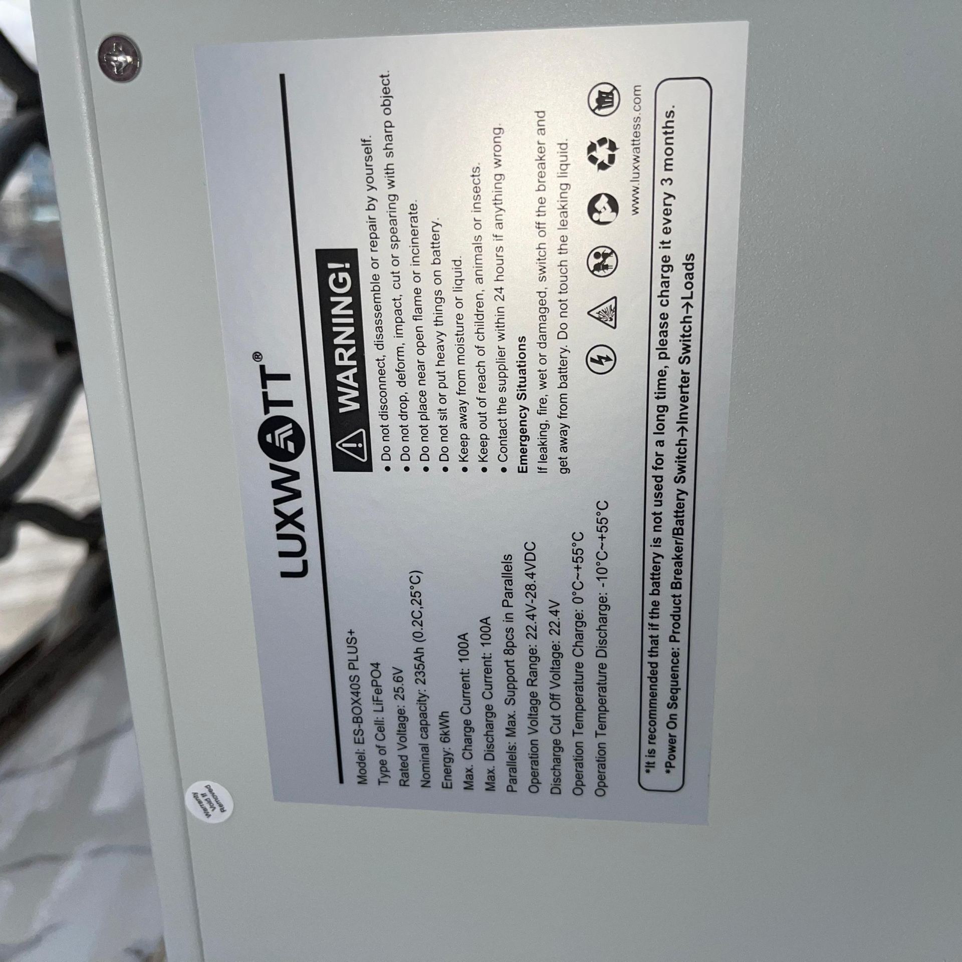 Luxwatt 6kwh24v Lithium Battery