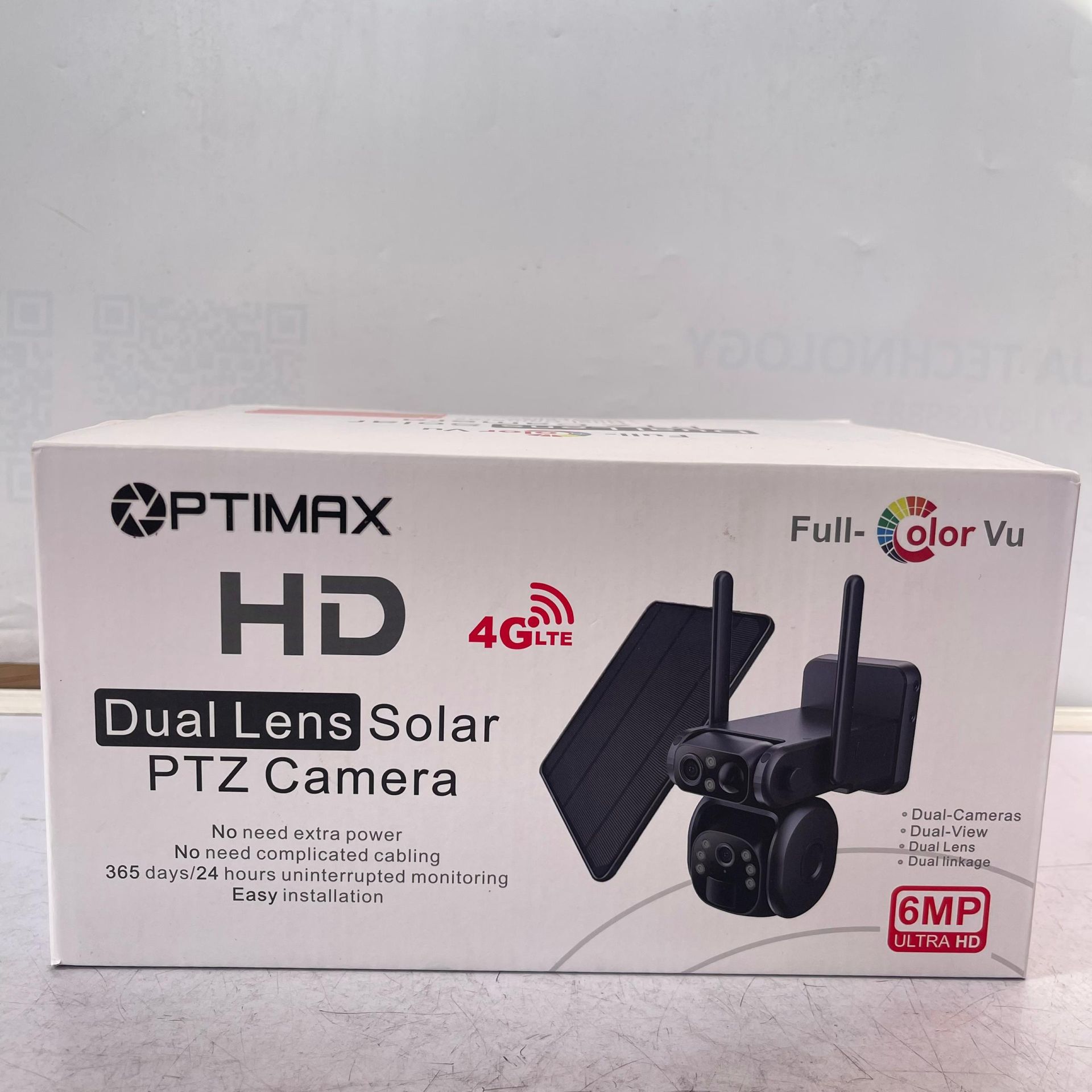 Optimax 6mp 4g Dual Lens Solar Ptz Mini Outdoor Camera With Auto Tracking (ubox App) (1)