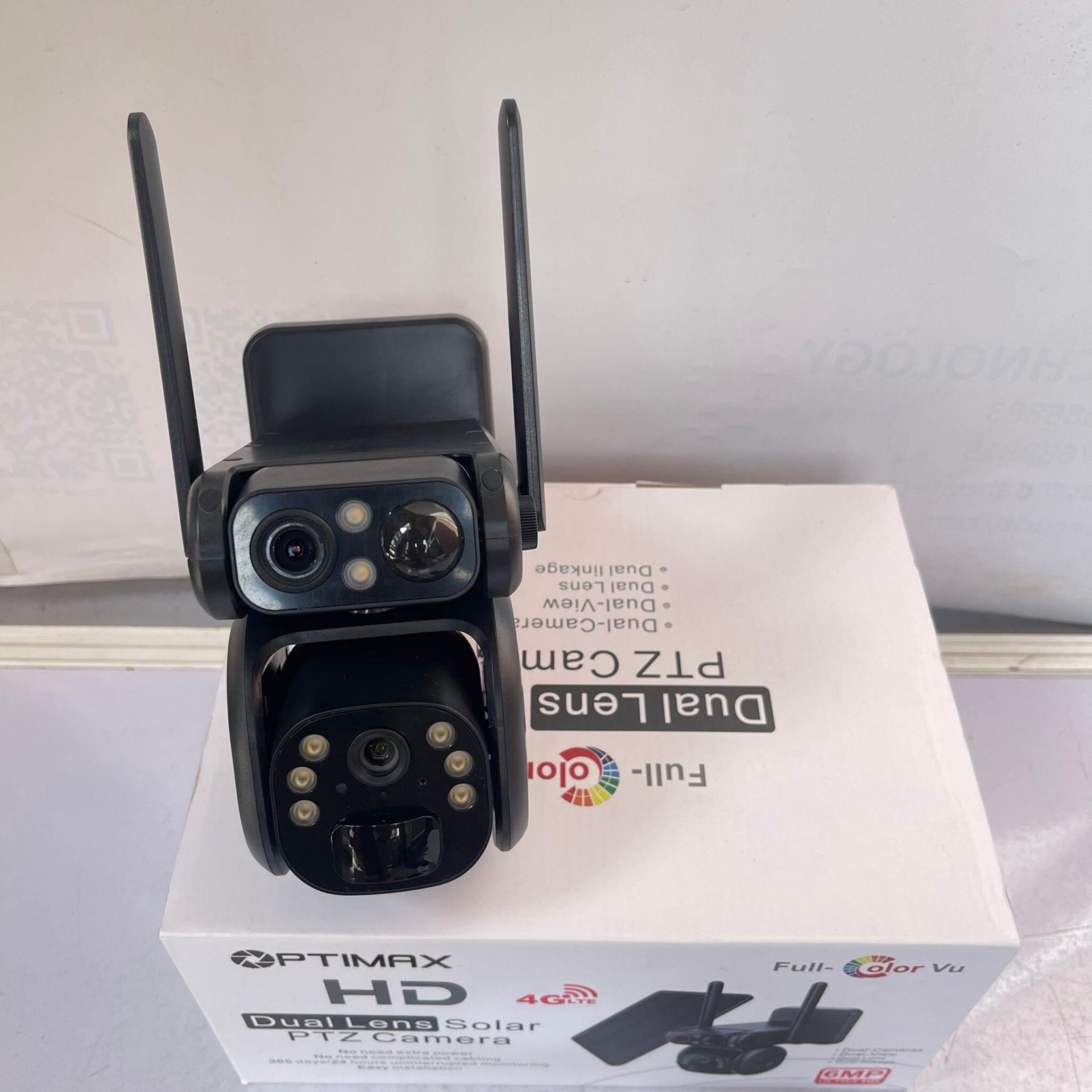 Optimax 6mp 4g Dual Lens Solar Ptz Mini Outdoor Camera With Auto Tracking (ubox App) (2)