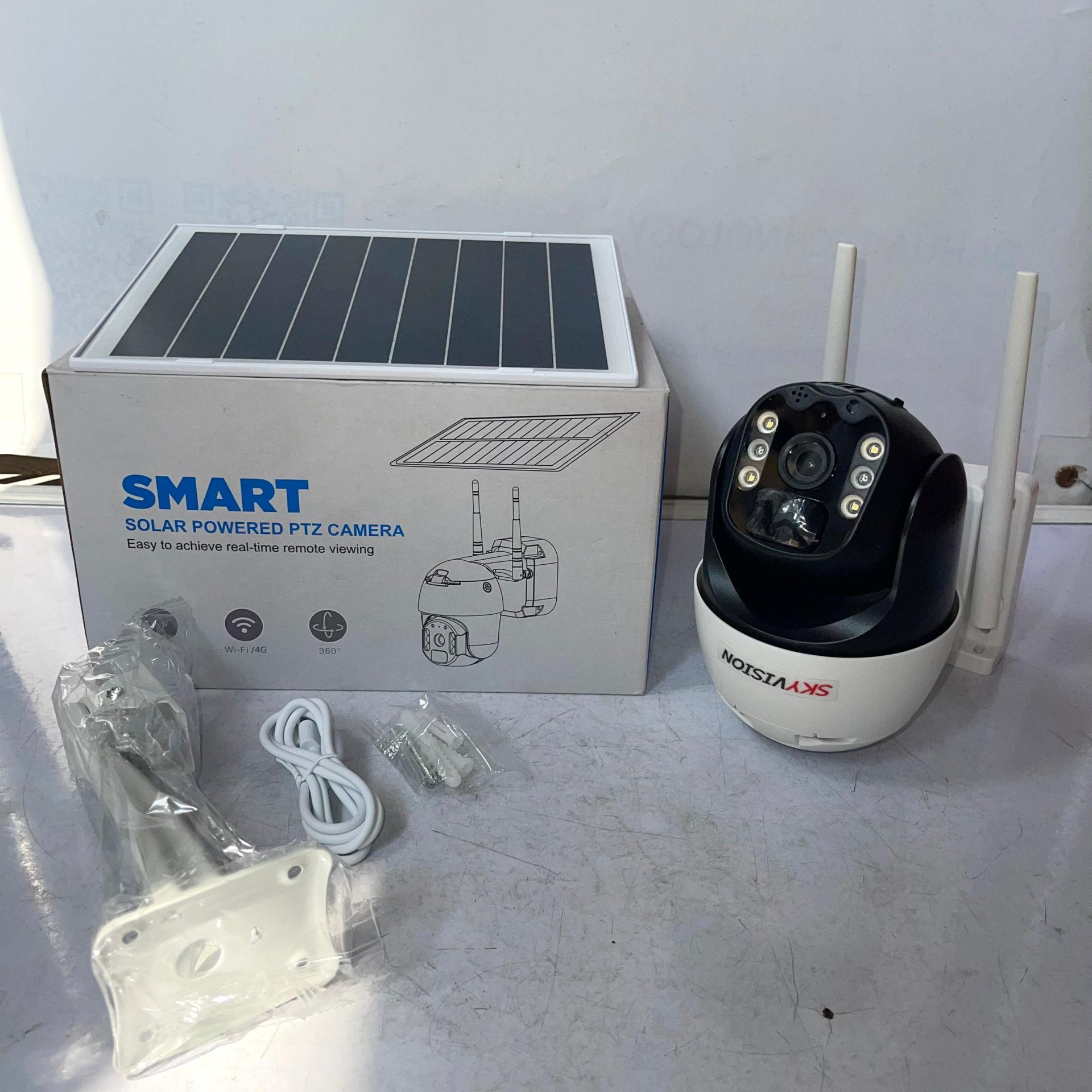 Skyvision 5mp 4g Single Lens Smart Solar Ptz Big Outdoor Camera Ubox App