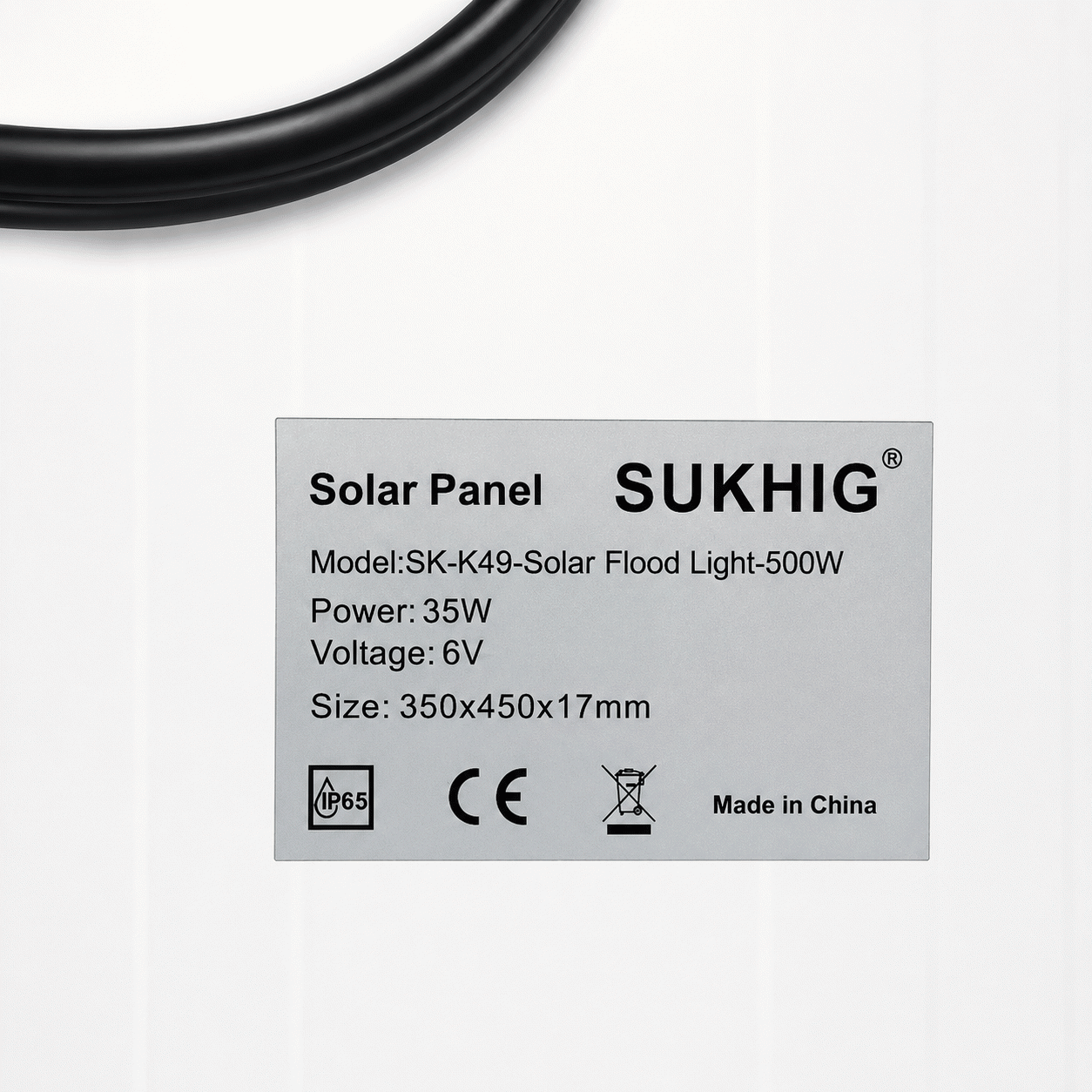 Sukhig 500watts Flood Light With 35watts Solar Panel (6)