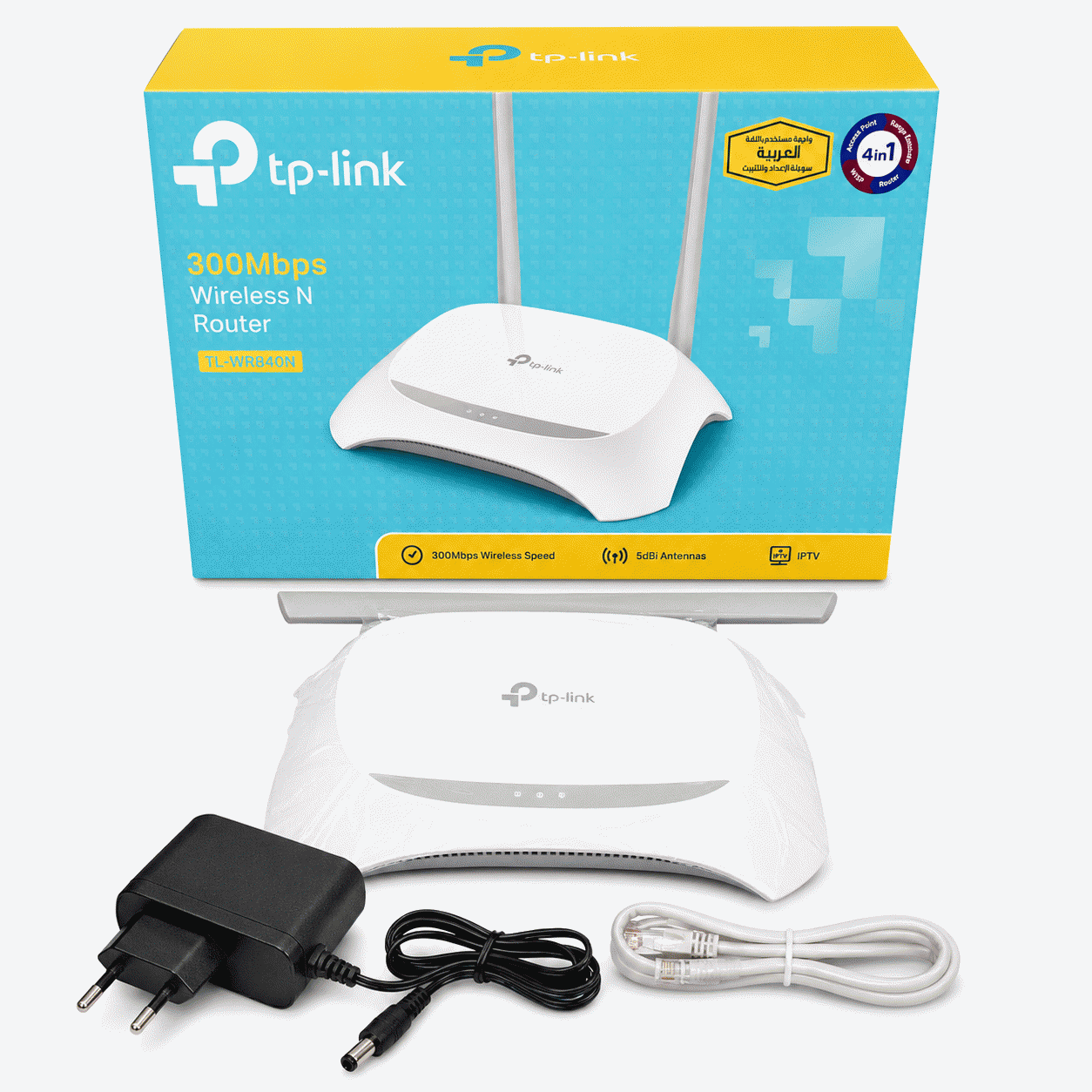 TPLink 300Mbps Wireless N Simless Router (TL-WR840N – 2 Antennas: White)