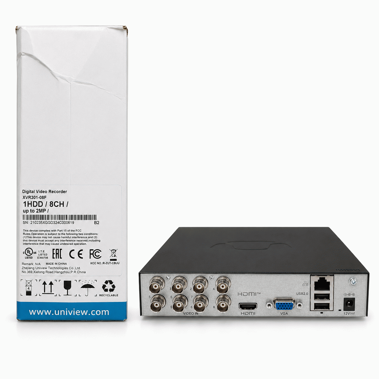 Uniview 2MP 8CH Audio DVR