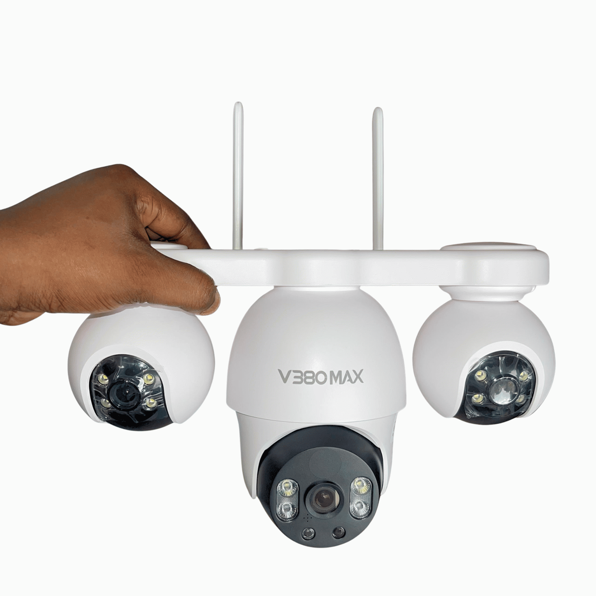 V380 Max P19se 4g Triple Lens Solar 3 Ptz Big Outdoor Camera With Auto Tracking