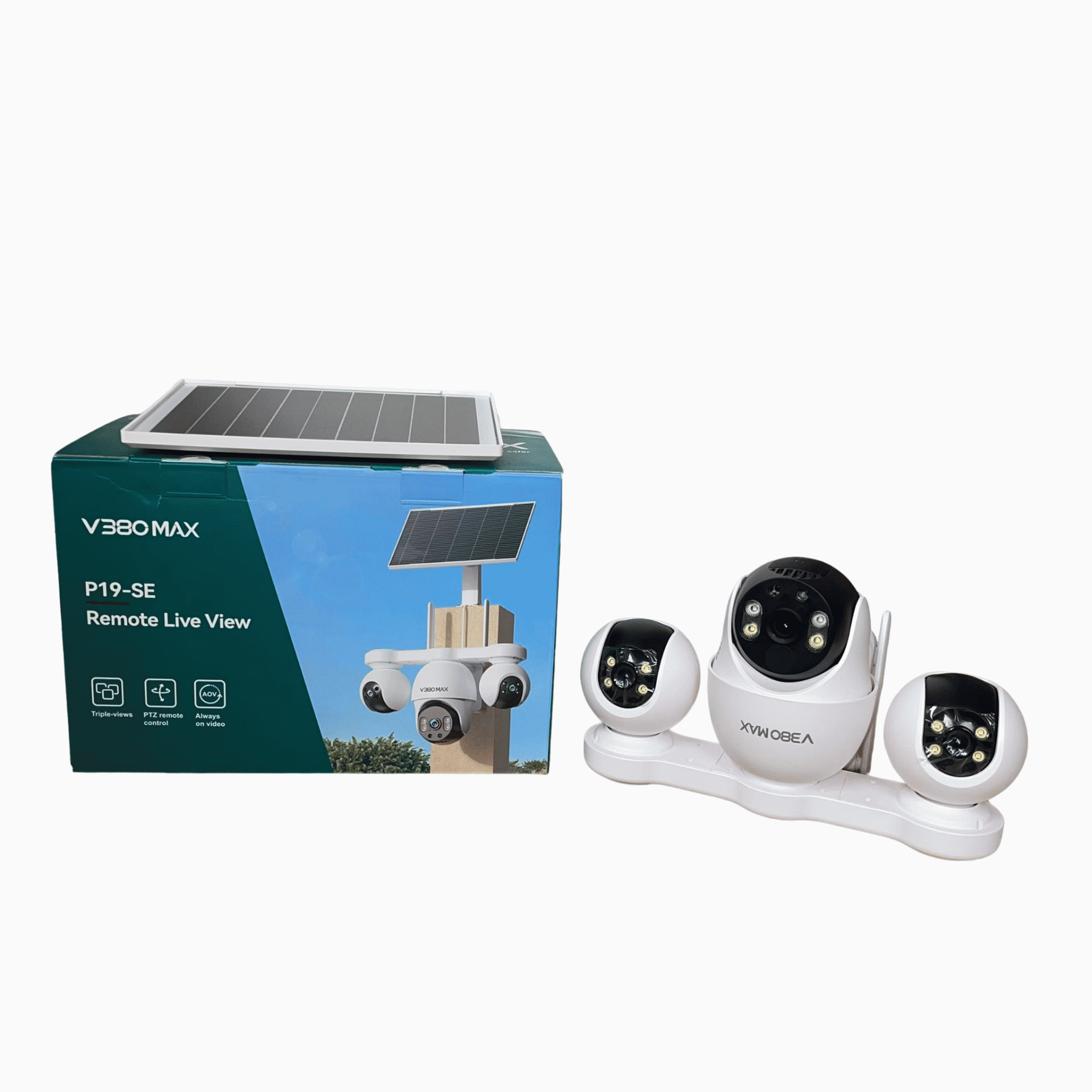 V380 Max P19se 4g Triple Lens Solar 3 Ptz Big Outdoor Camera With Auto Tracking (1)